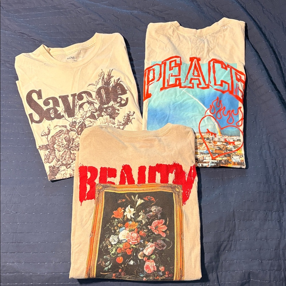 Men’s XXL Graphic Tee Lot (3 Shirts)